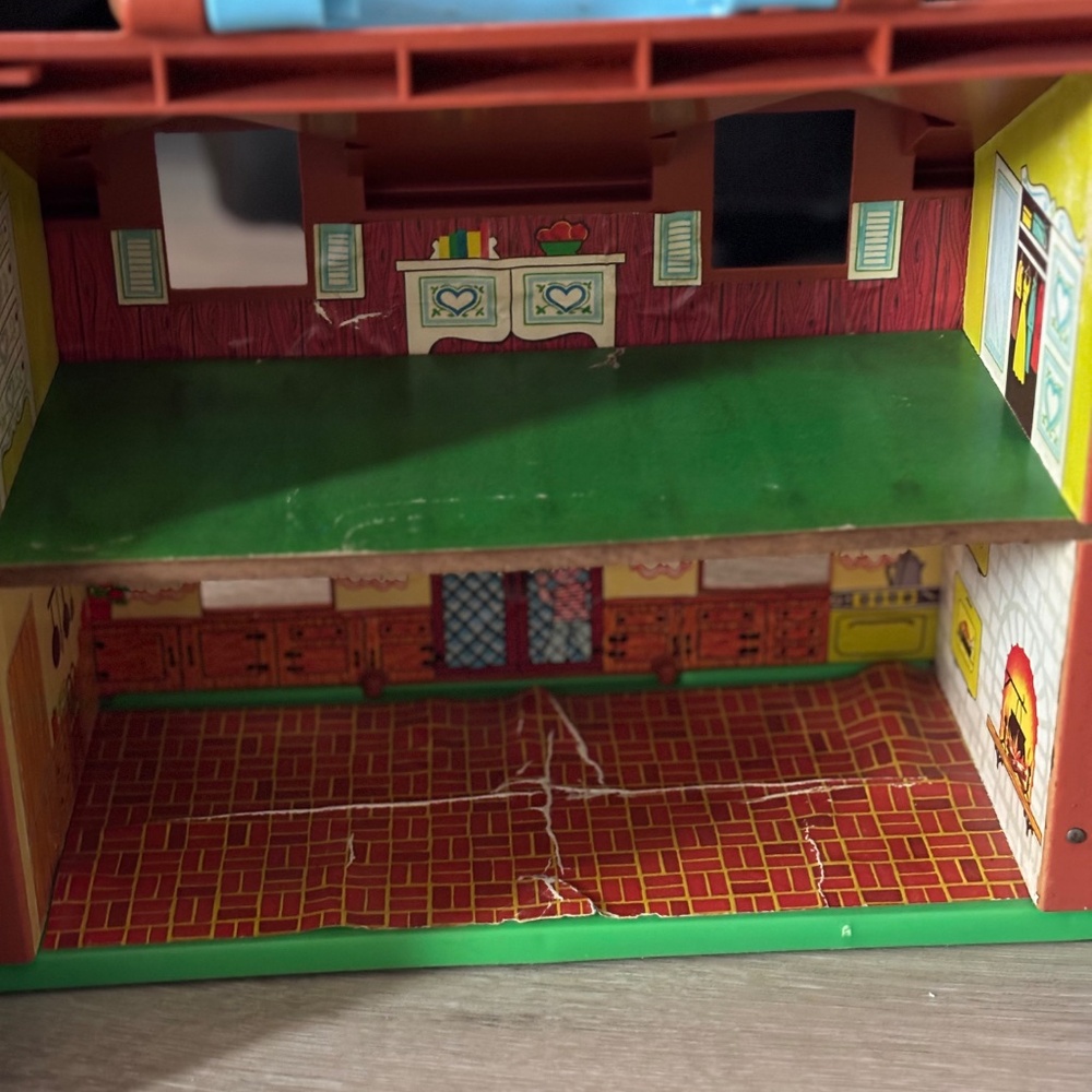 VINTAGE Fisher Price Little People 952 Play Family House 1986 Grandma Cowboy LOT - Picture 5 of 16